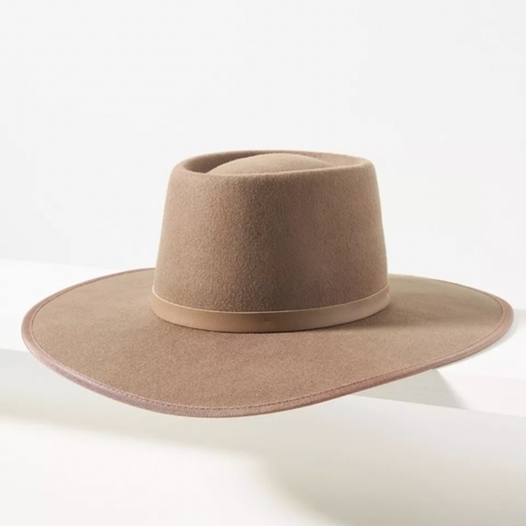 NWT Anthropologie Wool Trimmed Boater Hat - Picture 5 of 6